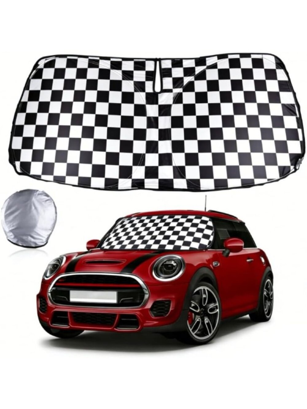 Car Windshield Sunshade - UV Protection, Foldable Sun Shade for Mini Cooper